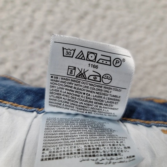 Old Navy Jeans Womens 20 Regular Blue Denim Distressed Rockstar‎ Super Skinny - Picture 8 of 13